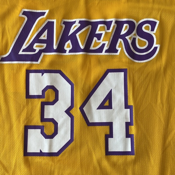 Shaquille O'Neal #34 Vintage 90s Y2K Basketball Jersey LA Lakers Champion XL - Picture 4 of 10